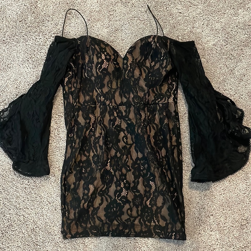 Fashion Nova Little Black Midi Dress